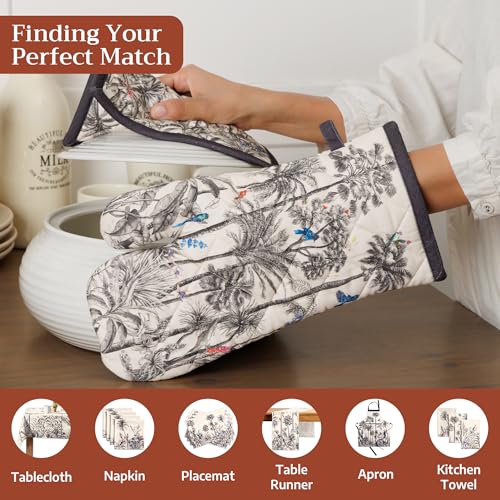 100% Cotton Oven Mitt & Pot Holder Set