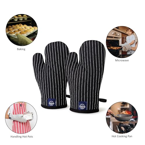 Long 12"x7" Oven Microwave Hand Gloves Mitts