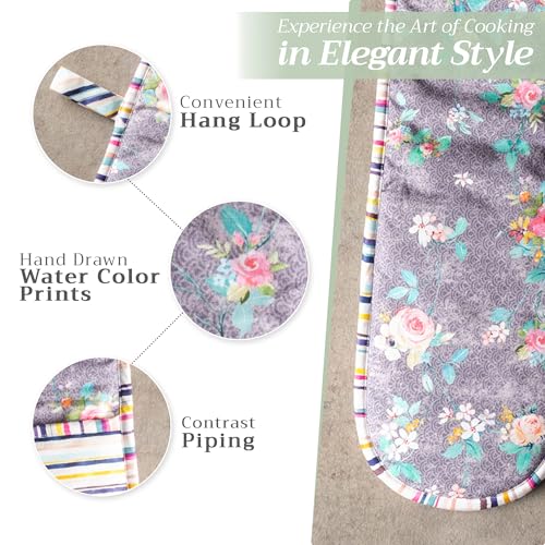 Double Oven Mitts 100% Cotton Double Oven Glove