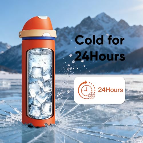 Insulated Water Bottle with Straw