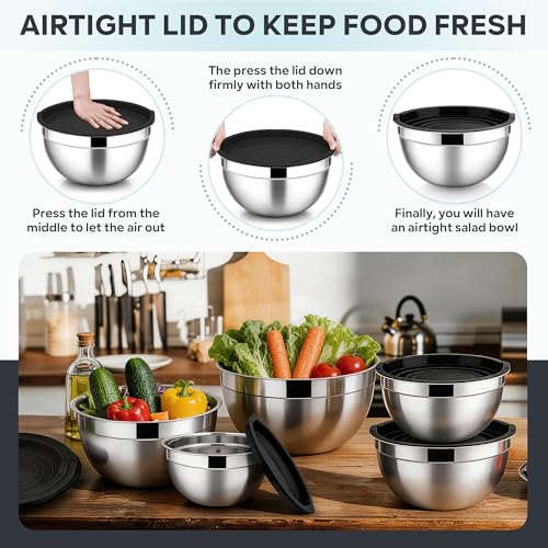 Mixing Bowls with Lids Set (5 Count)