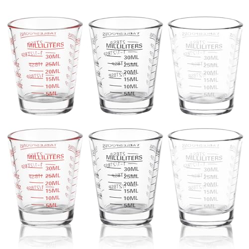 Shot Glass Measuring Cup Set (6 Count)