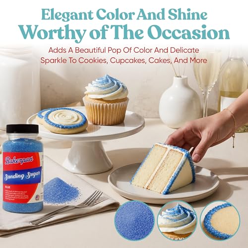 Blue Sanding Sugar for Baking & Cookie Decorating (5 Ounce)