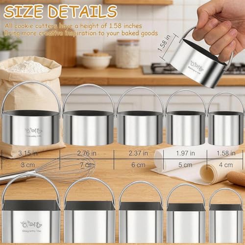 Cookie Biscuit Cutters for Baking Set of 10 pcs