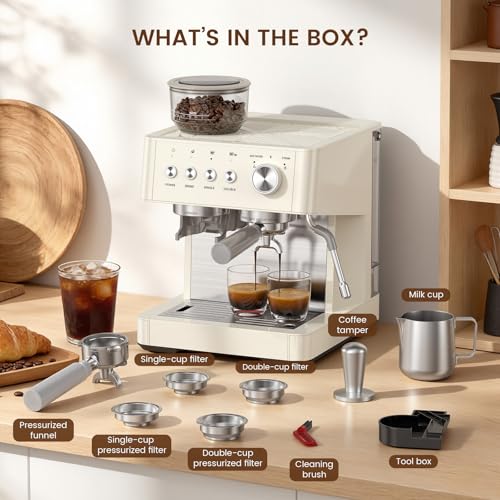 20 Bar Espresso Machine with Grinder