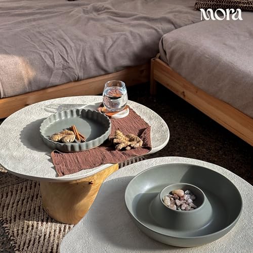 Mora Ceramic Chips and Dip Serving Tray