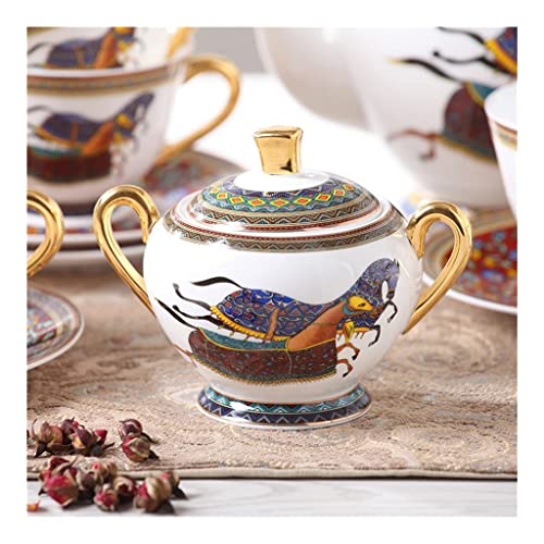 American Retro Horse Ritual Bone China Coffee Cup Saucer teapot Teacup Afternoon Tea Flower Tea Set Coffee Set Wedding Gift Gift Box