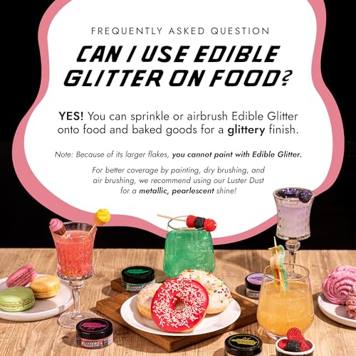 Baby Pink Edible Glitter for Drinks & Cakes