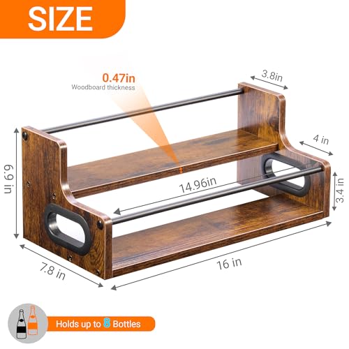 2 Tier Liquor Bottle Display Shelf