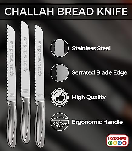 Premium Stainless Steel Challah Bread Knife