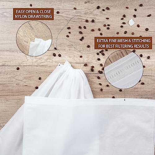 50Pcs Commercial Cold Brew Coffee Filters for 5 Gallon Buckets