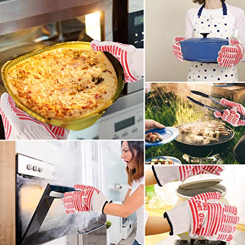 Oven Gloves Oven Mitts Heat Resistant Oven Mitts with Fingers (2 Count)