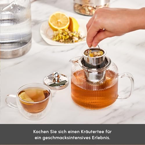 Kelly Midi Borosilicate Glass Teapot Set with Infuser (2 Count)