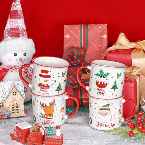 Christmas Mugs Set of 4 (4 Count)