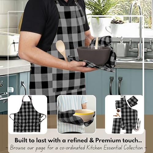 Buffalo Plaid Check Oven Mitts and Pot Holders Set of 4 (4 Count)