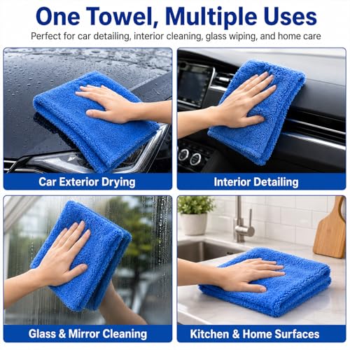 30 Pcs 16 x 16 Inch Microfiber Car Towels