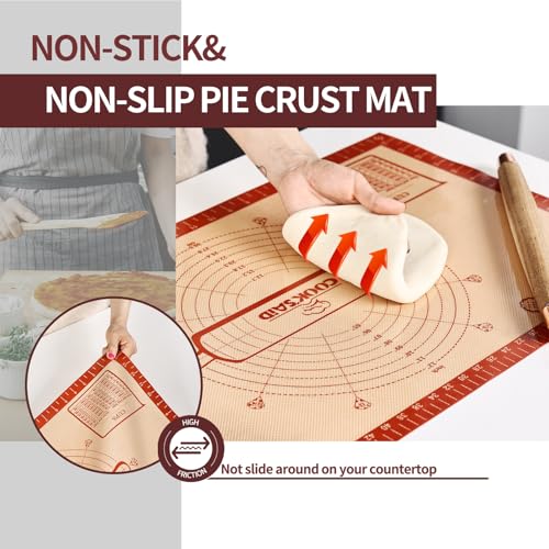 Silicone Pastry Mat Extra Large with Measurements 26''x16'' for Reusable