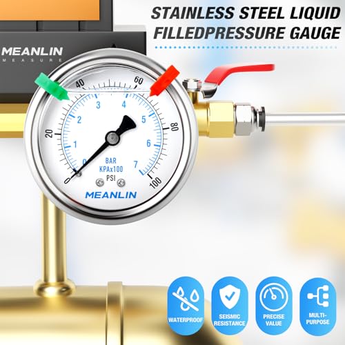 0~100Psi Liquid Filled Pressure Gauge 1