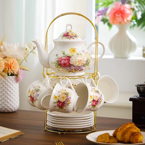 20 Pieces Porcelain Tea Sets For Women