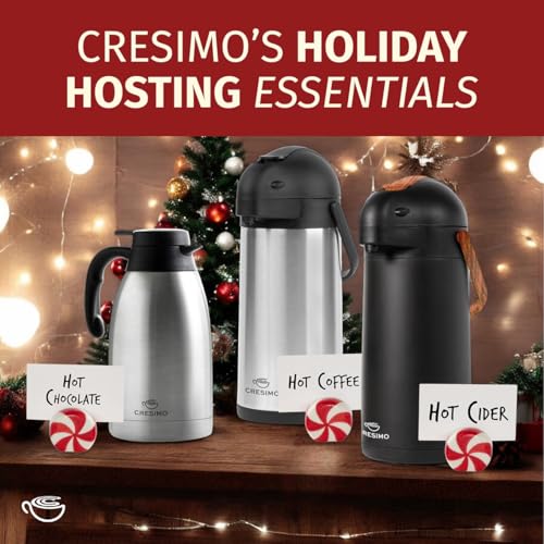 68 Oz Stainless Steel Black Thermal Coffee Carafe