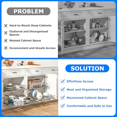 Soft Close Slide Out Cabinet Shelf