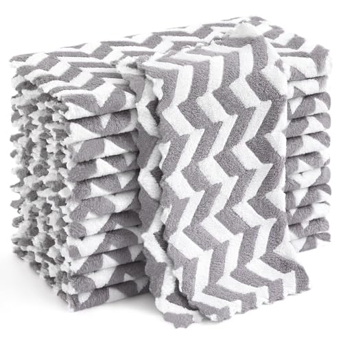 12 Pack Irregular Waves Kitchen Dish Cloths (12 Count)