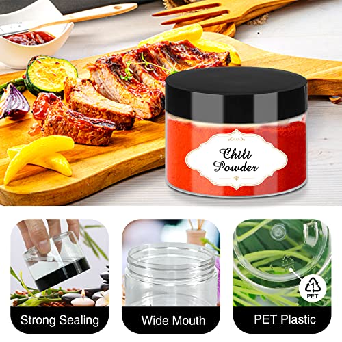 Plastic Jars with Lids 4 OZ (72 Count)