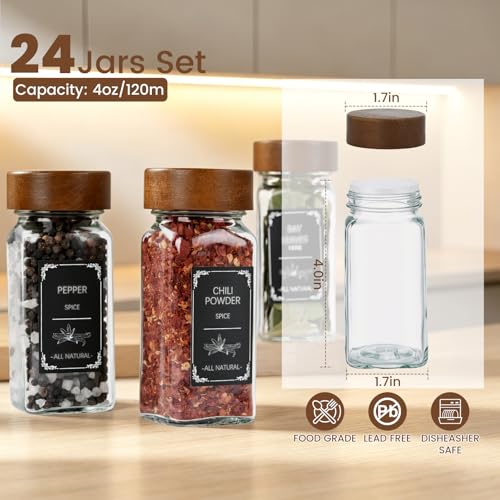 2 Pack Spice Rack with 24 Spice Jars (30 Count)