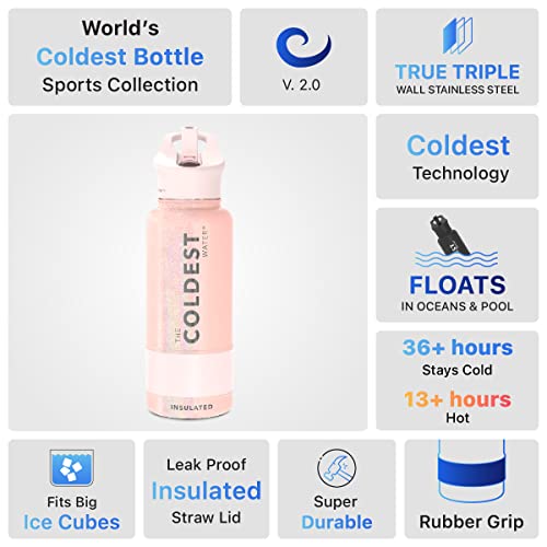 Coldest Insulated Water Bottle with Straw Lid