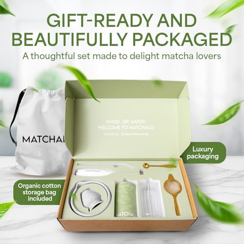 Matcha Whisk Set With Ceramic Matcha Bowl