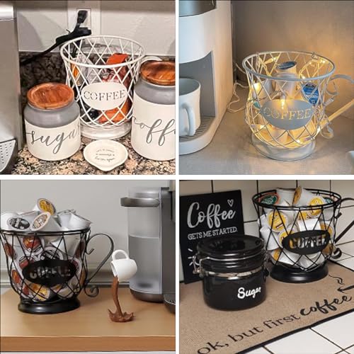 White Medium Coffee Pod Capsule Storage Holder for 35 K Cups Capacity K Cup Holder K Cup Organizer