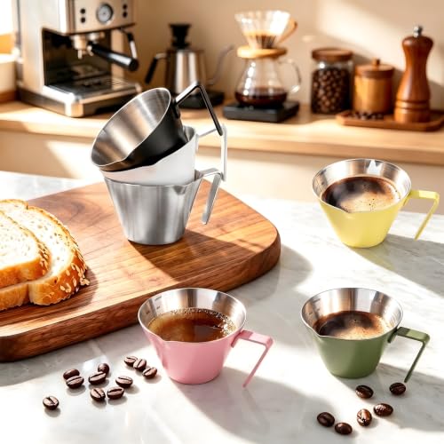 2 Pc Stainless Steel Espresso Shot Cups