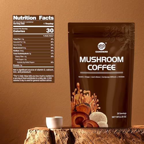 Instant Mushroom Coffee Powder (6.35 Ounce)