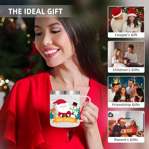14oz sublimation Insulated Stainless Steel Coffee Mug with Lid Bulk 4 Pack (4 Count)