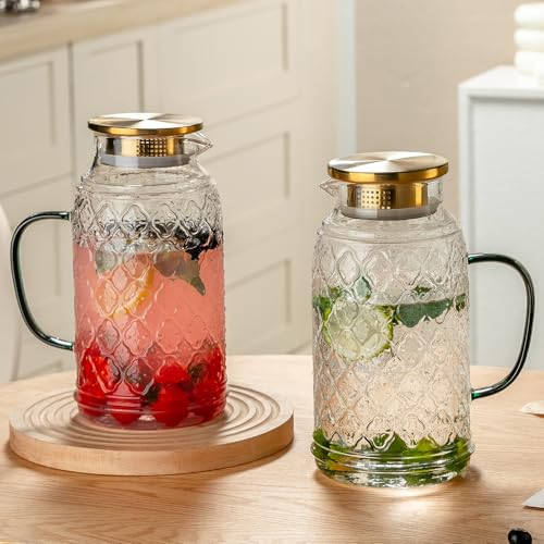 Glass Pitcher with Lid (2 Count)