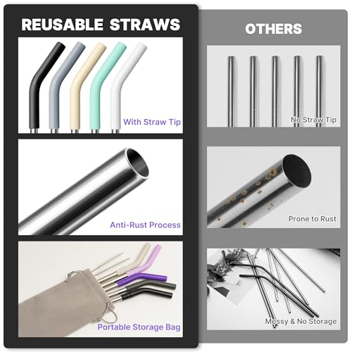 Metal Straws for 30 oz Yeti Tumbler