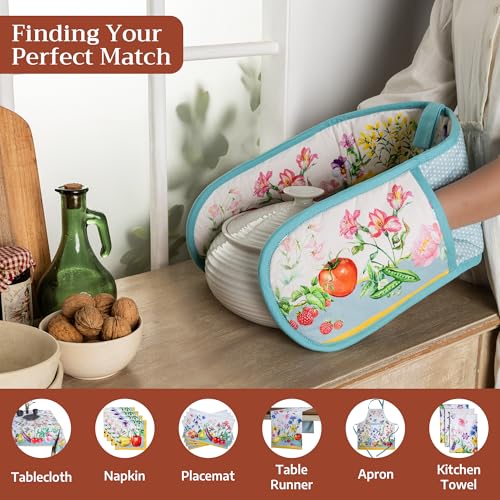 Double Oven Mitts 100% Cotton Double Oven Glove