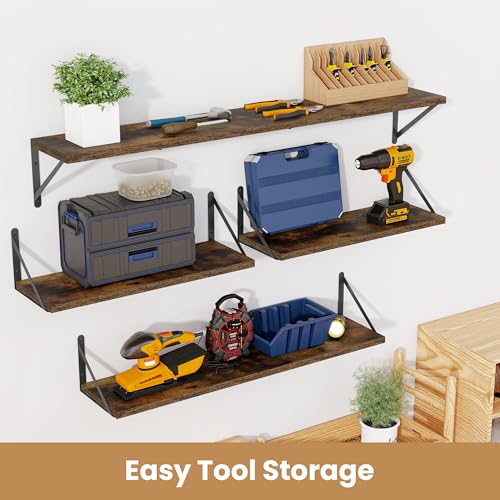 Floating Book Shelves for Wall (3 Count)