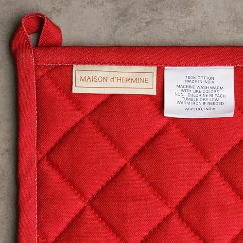 100% Cotton Oven Mitt & Pot Holder Set