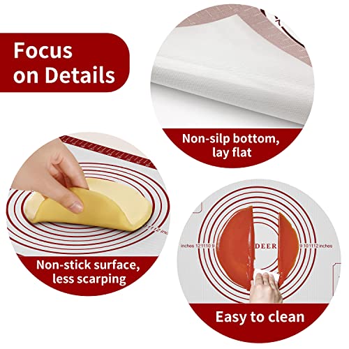 Non Stick Pastry Mat for Rolling Dough Fondant Pie Crust