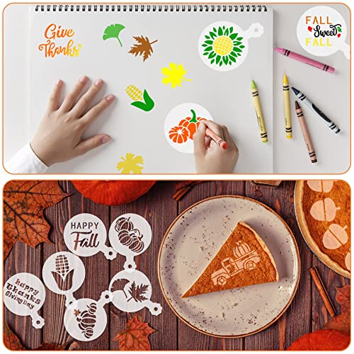 Thanksgiving Cookie Stencils 36Pcs Reusable Fall Cake Coffee Dessert Decor (36 Count)