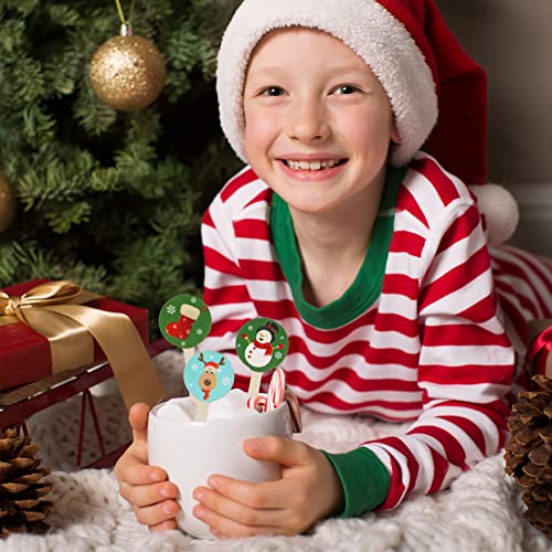120 Pcs Wooden Christmas Coffee Stirrers Stir Sticks