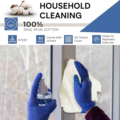 Shop Towels Multipurpose Commercial and Residential Shop Cleaning (50 Count)