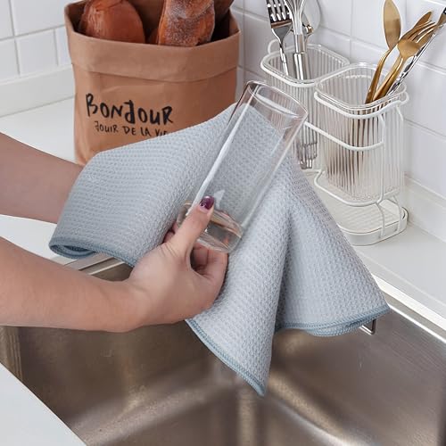 340 GSM Microfiber Waffle Kitchen Dish Tea Towel (12 Count)