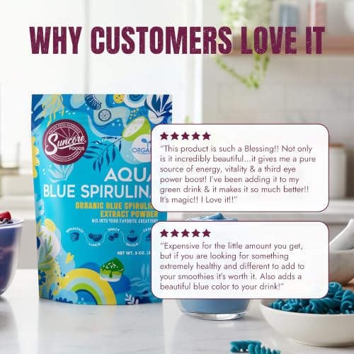 Organic Blue Spirulina Powder 2 oz (2 Ounce)