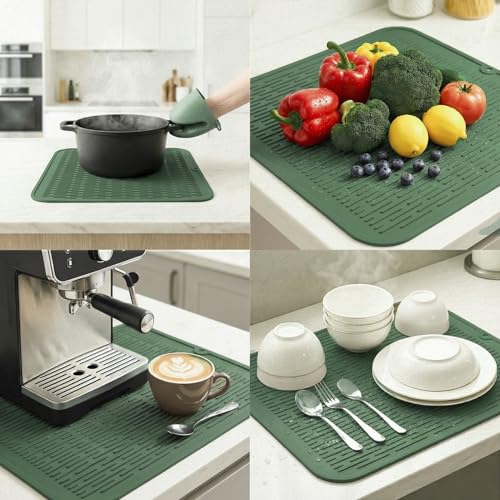 Silicone Dish Drying Mat for Multiple Usage