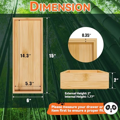 Bamboo Kitchen Drawer Organizer (2 Count)