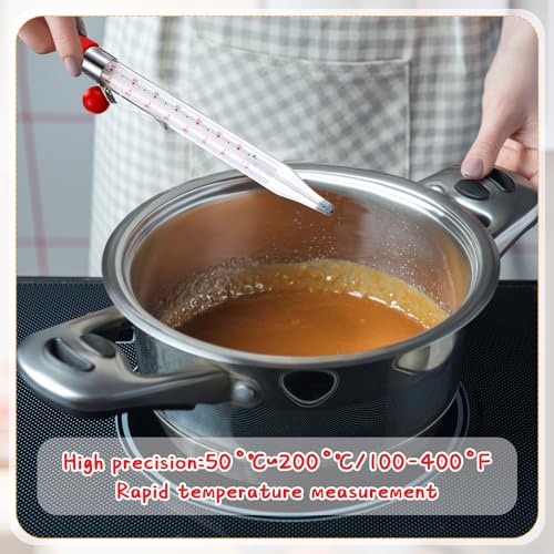 1 Pcs Candy Thermometer with Pot Clip 8"