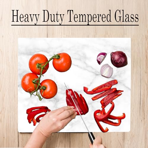White Agate Marble Kitchen Glass Cutting Board Ocean Decorative Gift Marbled Granite Stone Rock Gift For Her Mom Wife