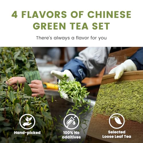 4 Styles Chinese Green Tea Sampler (2.01 Ounce)
